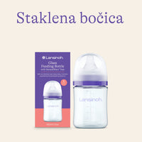Staklena bočica za hranjenje s NaturalWave dudom