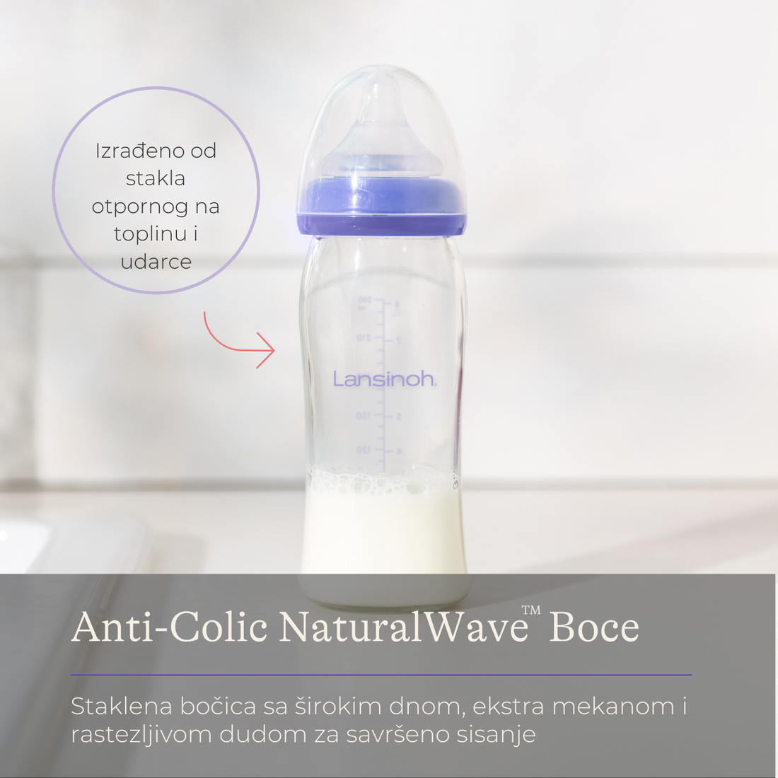 Staklena bočica za hranjenje