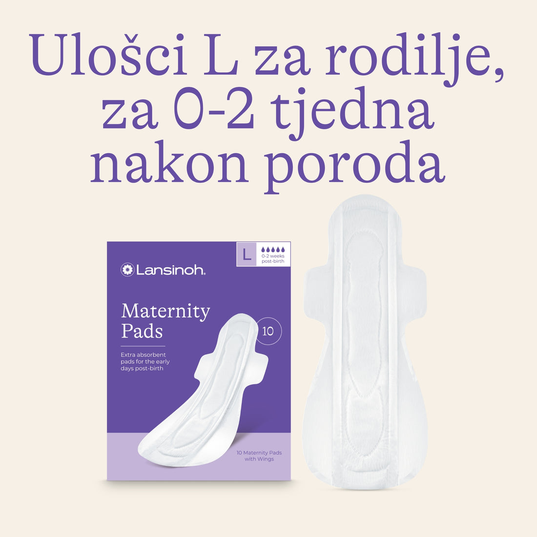Higijenski ulošci za porodilje L, 0-2 sedmice nakon poroda